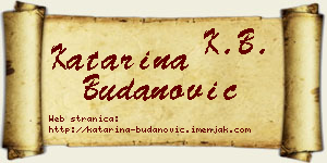 Katarina Budanović vizit kartica